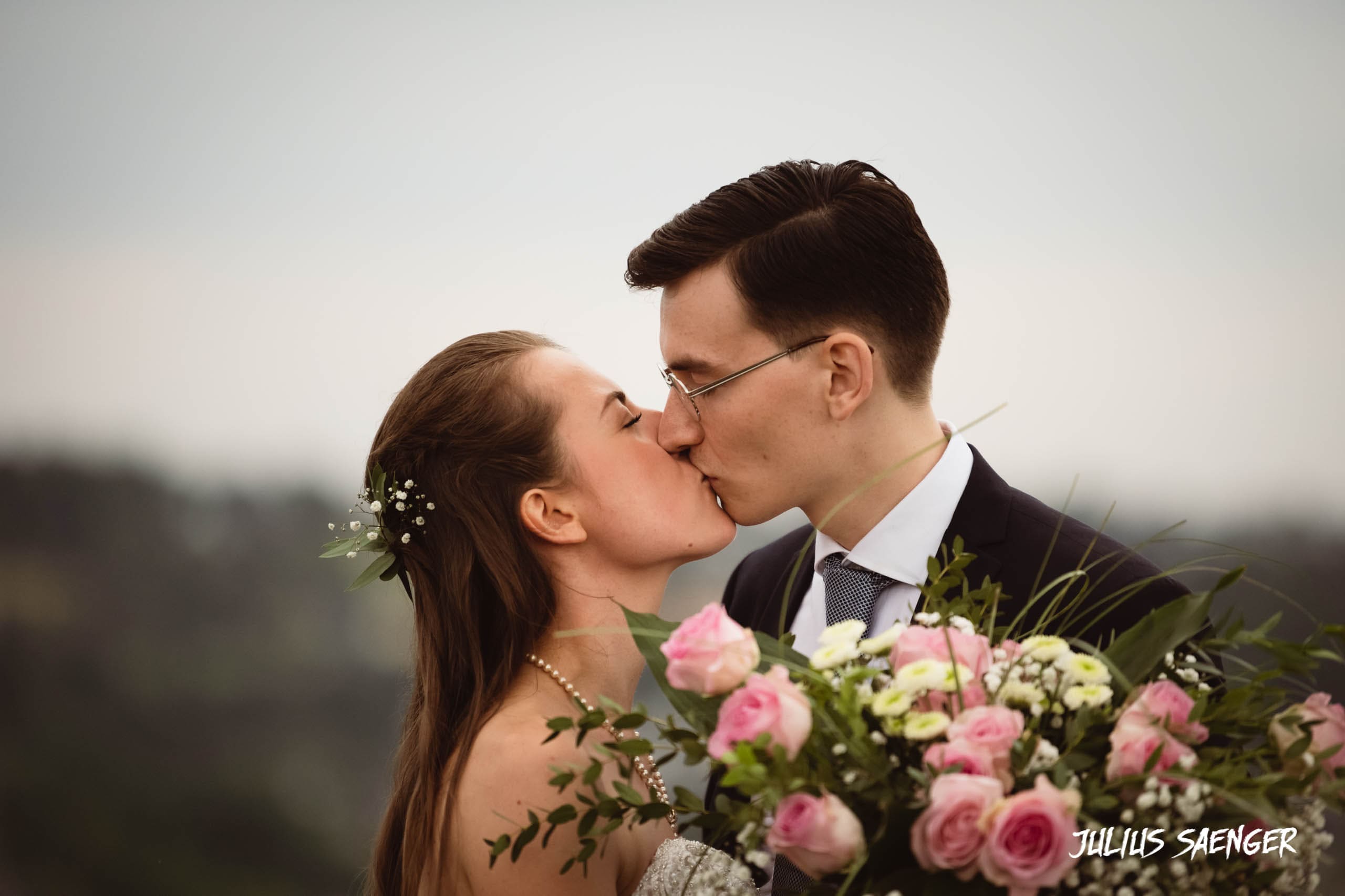 Hochzeits Foto von Pächen was sich küssen